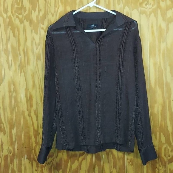 Tops - Brown Long Sleeve Shirt